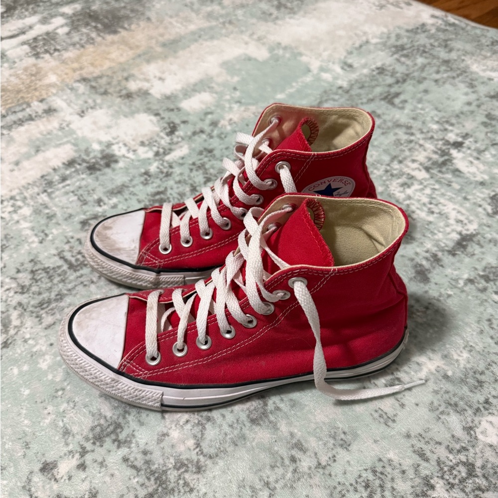 Converse Red High-Top Sneakers